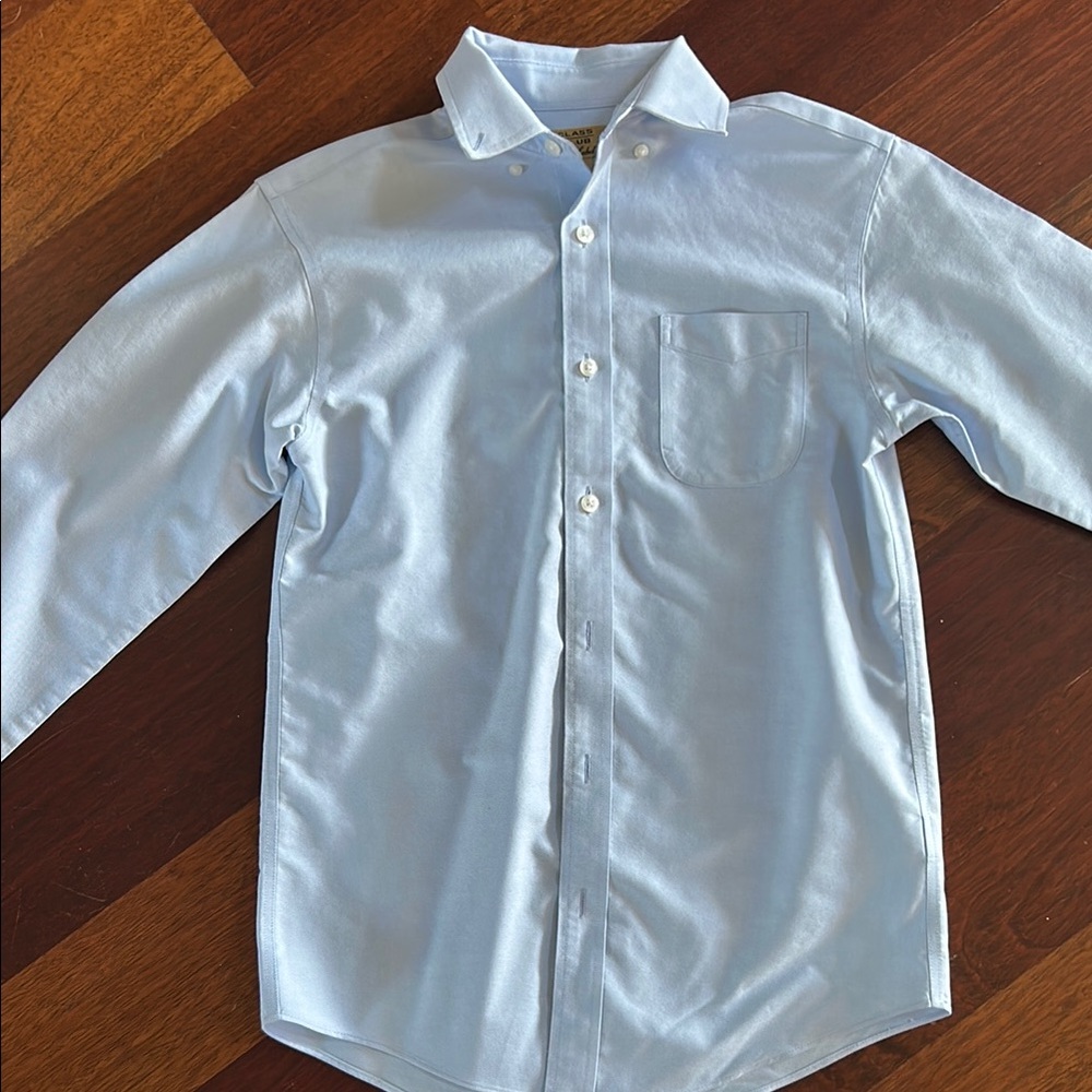 Light Blue Kids Button-Up Shirt
